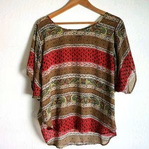 Bobeau Multi-color Blouse